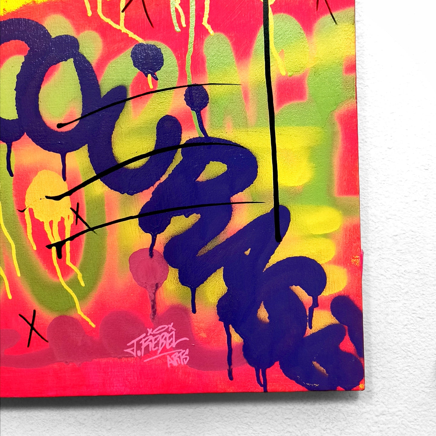 "The Beauty and the Hummingbird" Urban Art Canvas Painting