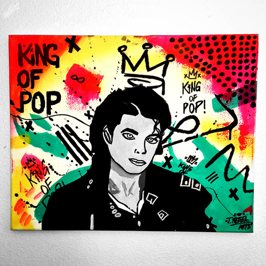 "Michael Jackson: King of Pop" Pop Art Canvas Painting