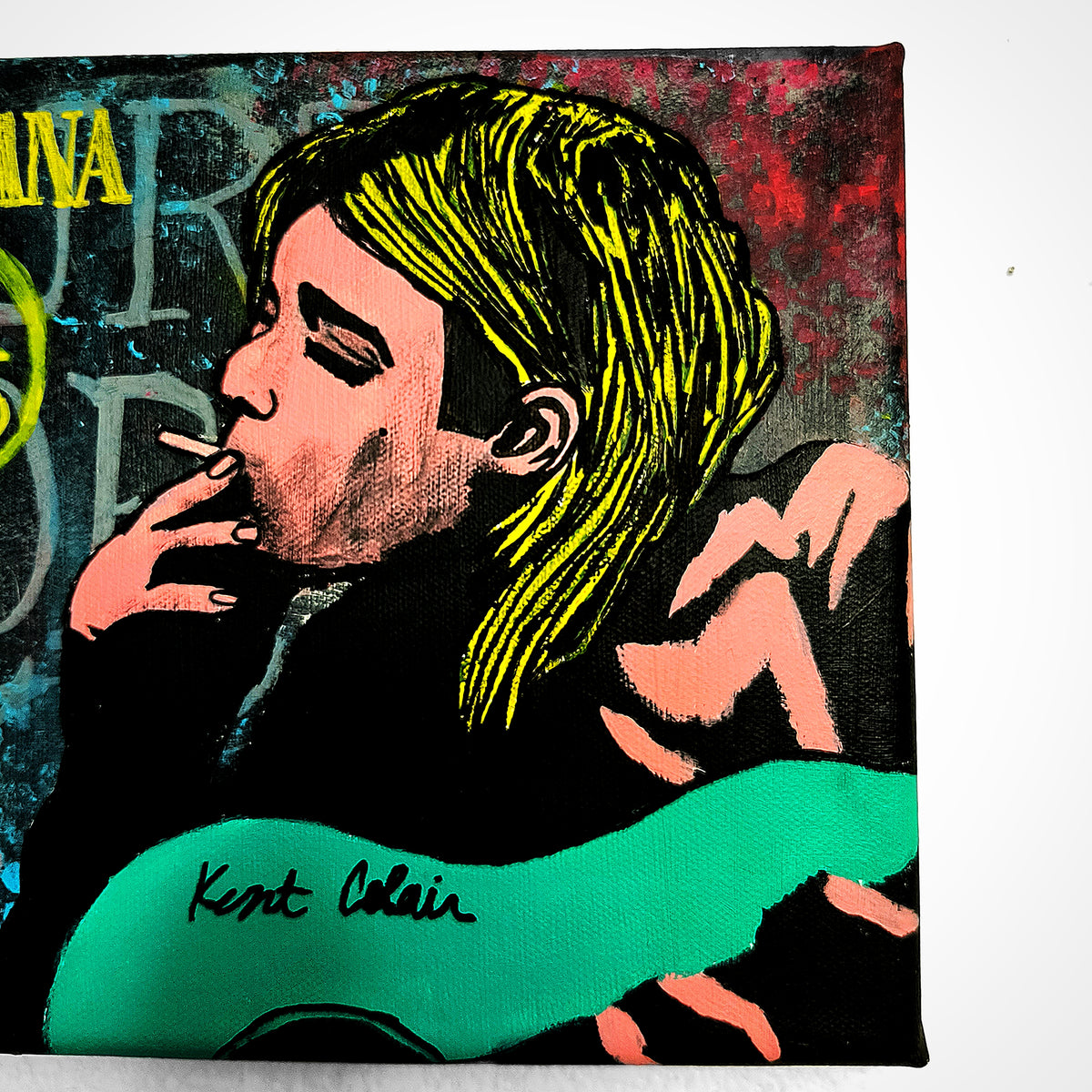 "Kurt Cobain #2 (Small Art)" | Street Art Style Canvas Painting