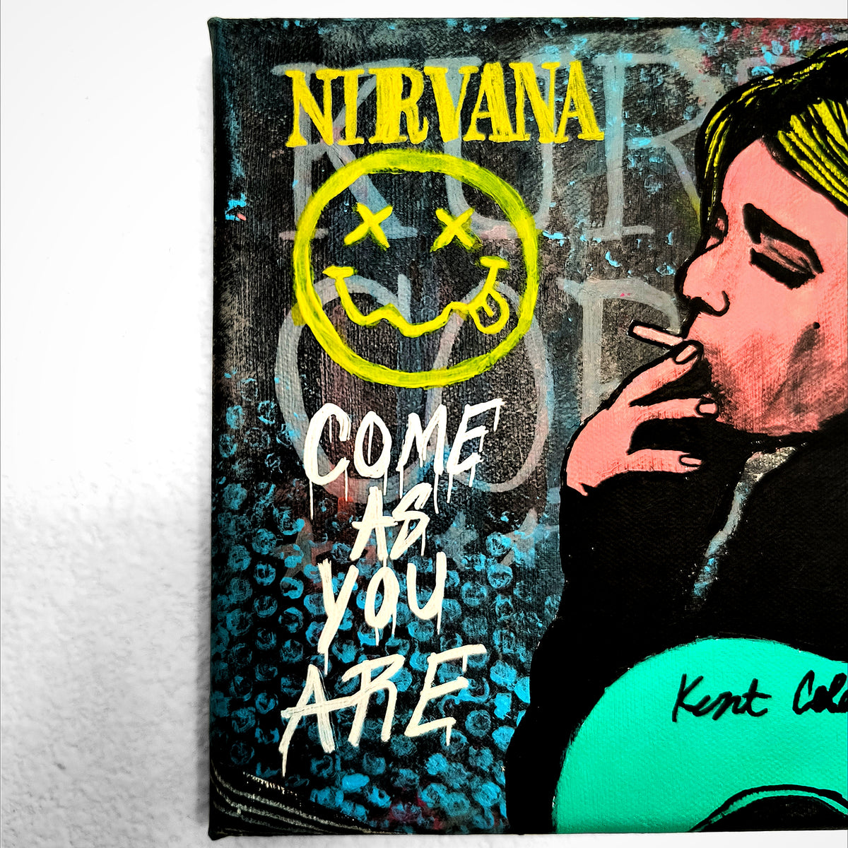 "Kurt Cobain #2 (Small Art)" | Street Art Style Canvas Painting