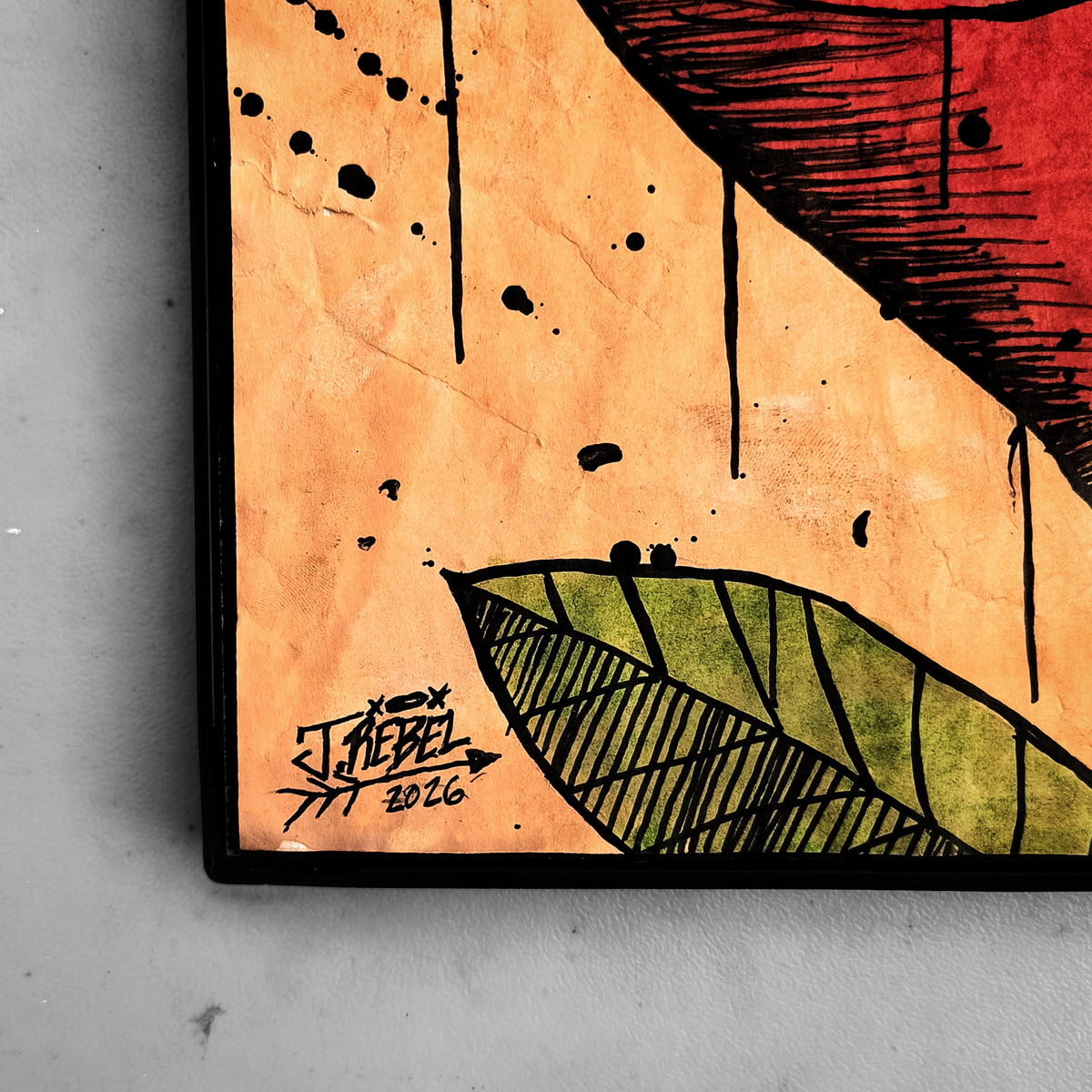 "Red Rose (Vintage Art)" | Drawing