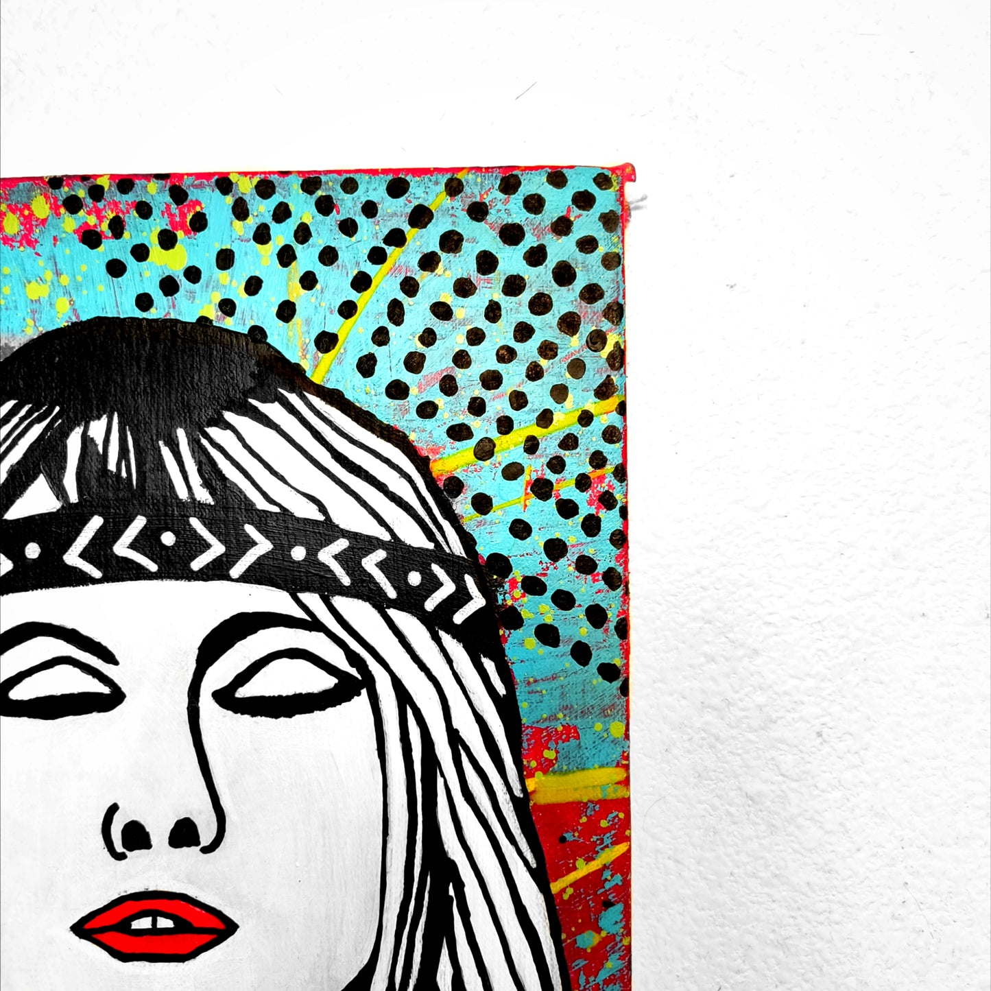 "Native Hayley" Pop Art Canvas Painting