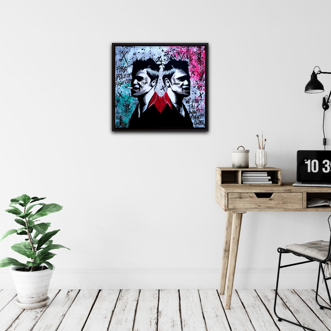 "We don't talk about it (Tyler Durden)" Urban Canvas Art