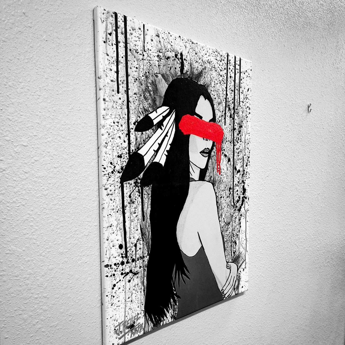 "Indigenous Allure" Urban Art Canvas