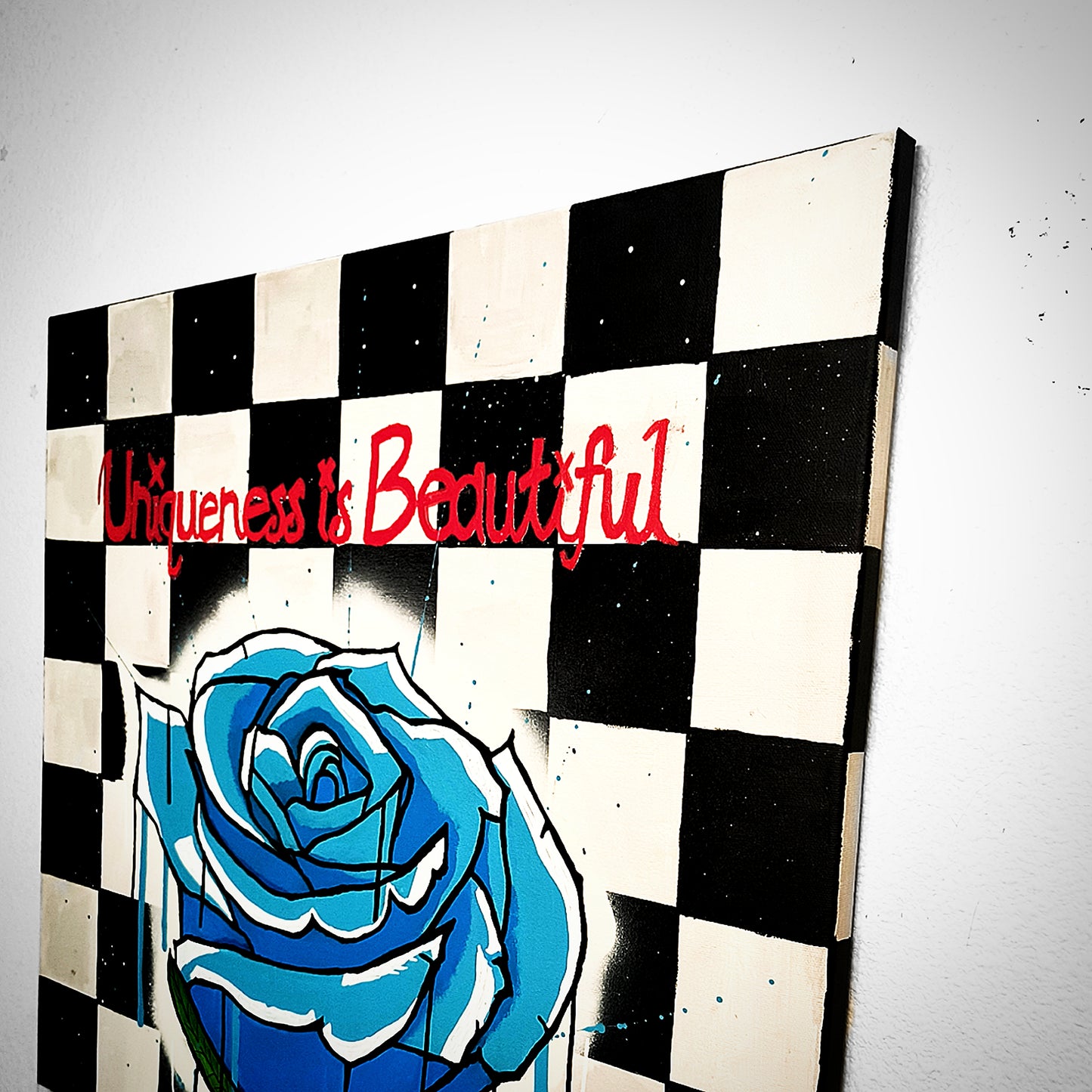 "Blue Røse (Uniqueness is Beautiful)" Canvas Painting