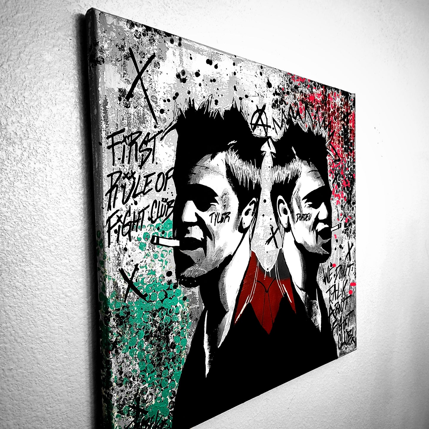 "We don't talk about it (Tyler Durden)" Urban Canvas Art