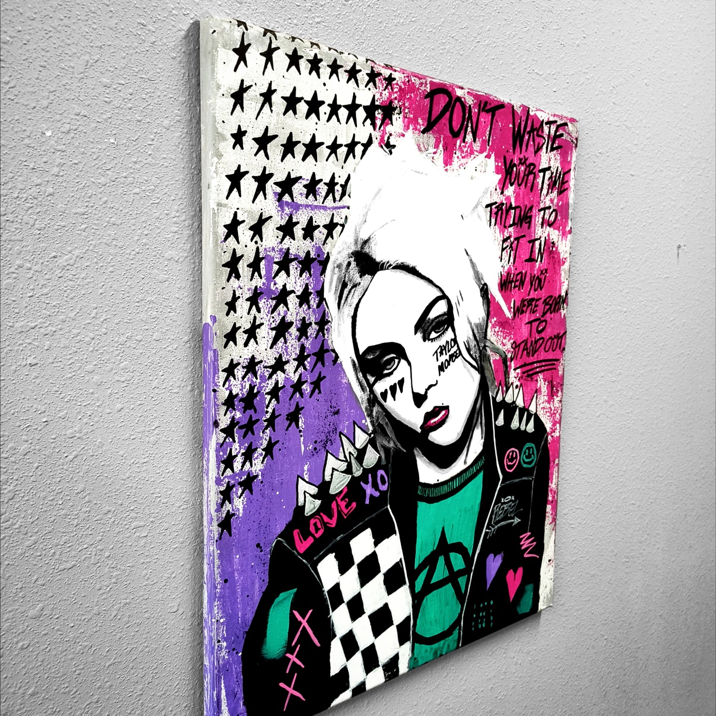 "Taylor Momsen (Punk Art)" Original Canvas Painting