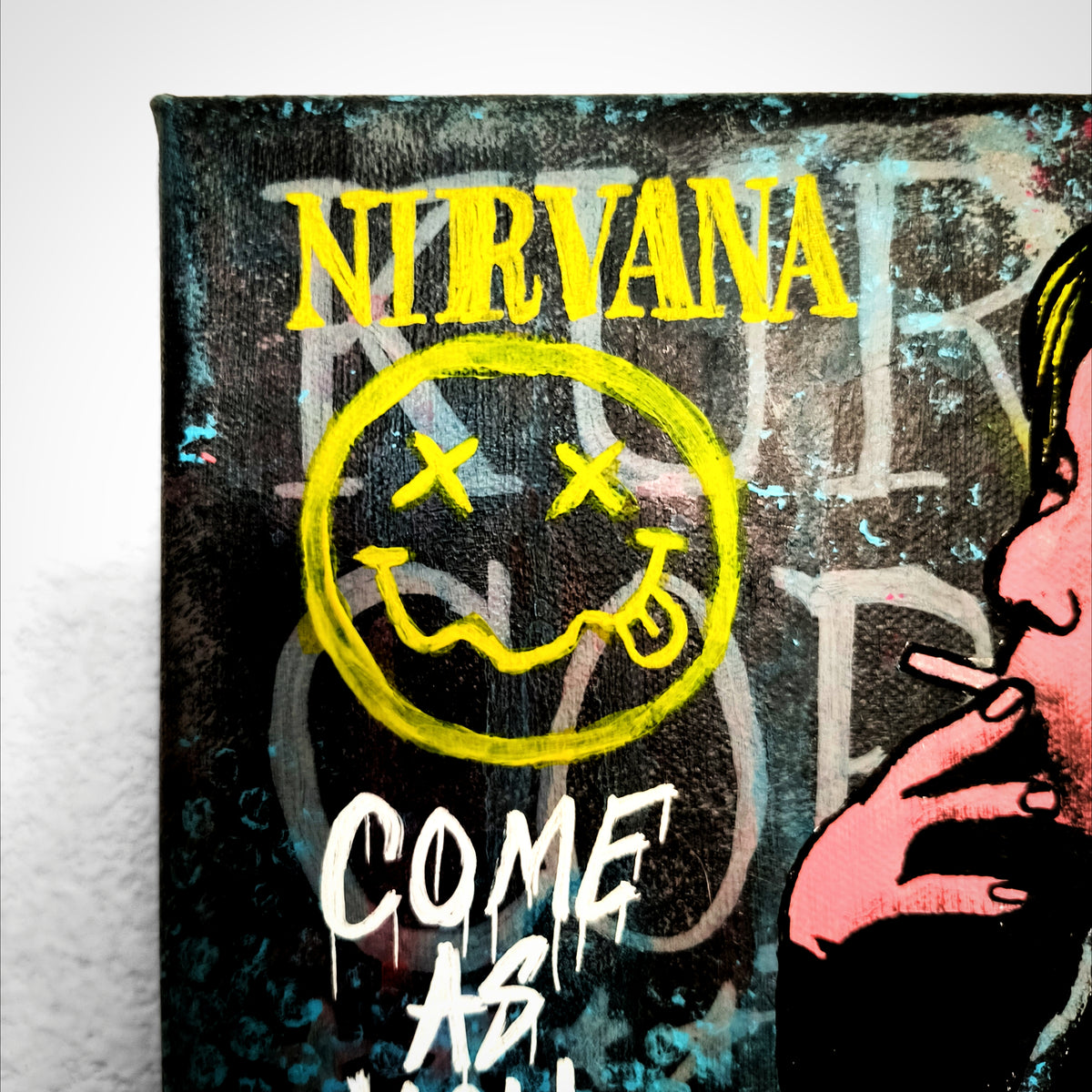 "Kurt Cobain #2 (Small Art)" | Street Art Style Canvas Painting
