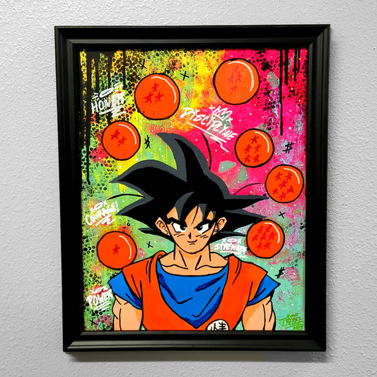 "Son Goku" Pop Art Canvas Painting