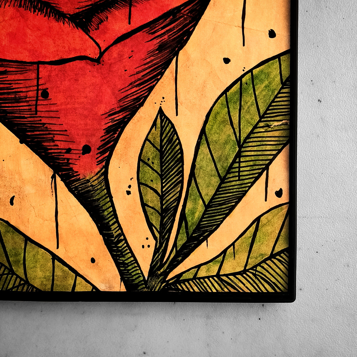 "Red Rose (Vintage Art)" | Drawing