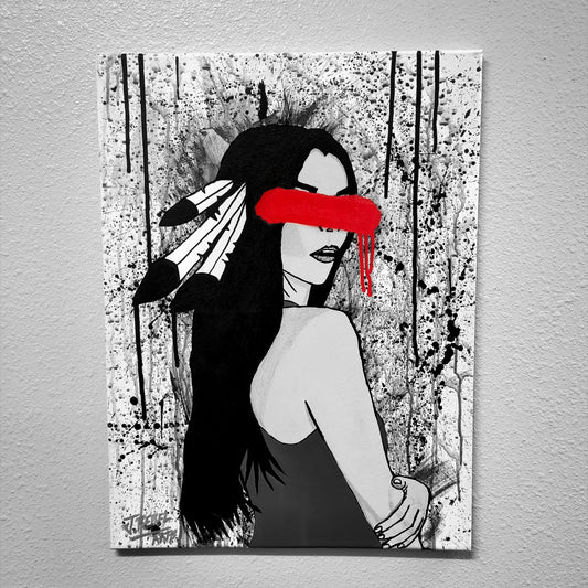 "Indigenous Allure" Urban Art Canvas