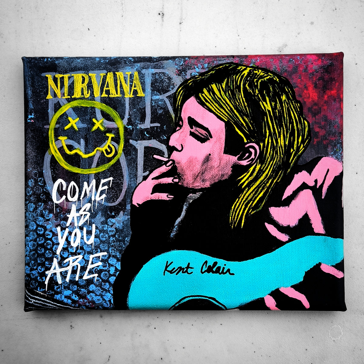 "Kurt Cobain #2 (Small Art)" | Street Art Style Canvas Painting
