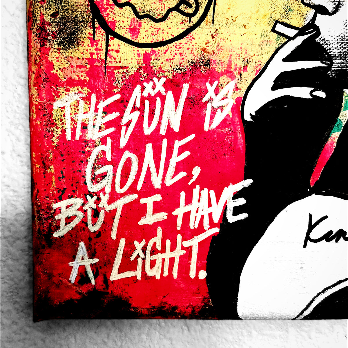 "Kurt Cobain (Small Art)" | Street Art Style Canvas Painting