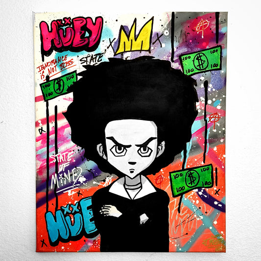 "Huey Freeman (The Boondocks)" Urban Art Canvas Painting