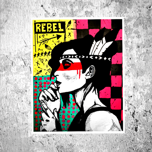 "Indigenous Rebel Woman" Sticker